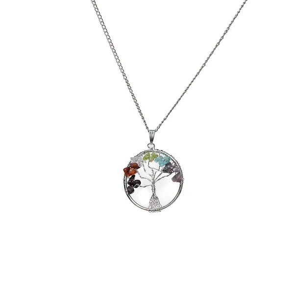 Zenn_Aura_7_Chakra_Tree_of_Life_Round_Pendant_|_Balanced_Energy_Wearable