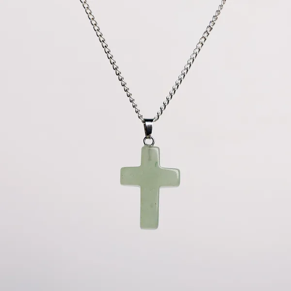 Zenn_Aura_Green_Aventurine_Cross_Pendant_|_Faith_in_Abundance
