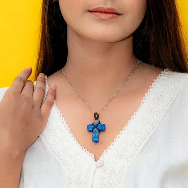 Zenn_Aura_Lapis_Lazuli_Black_Thread_Cross_Pendant_|_Wisdom_&_Faith_Cross