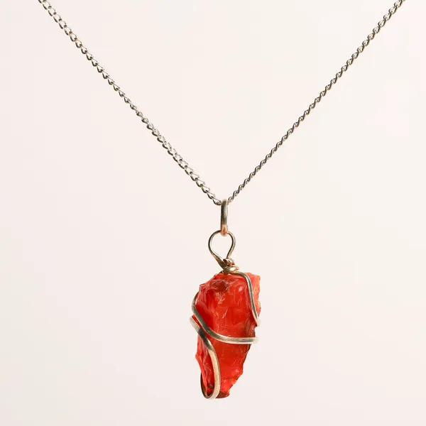 Zenn_Aura_Carnelian_Raw_Pendant_Wire_Wrapped_|_Natural_Passion_Energy