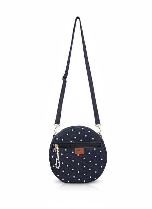 Navy_Blue_Polka_Dot_Denim_Round_Sling_Bag