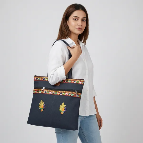 Navy_Blue_Denim_Tote_Bag_With_Mirror_Work_And_Embroidered_Combo_Set_Pack_Of_2