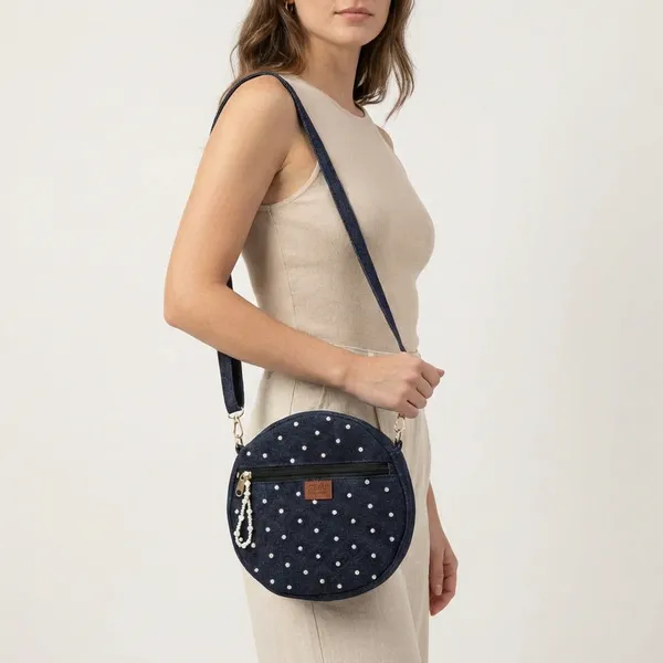 Navy_Blue_Polka_Dot_Denim_Round_Sling_Bag