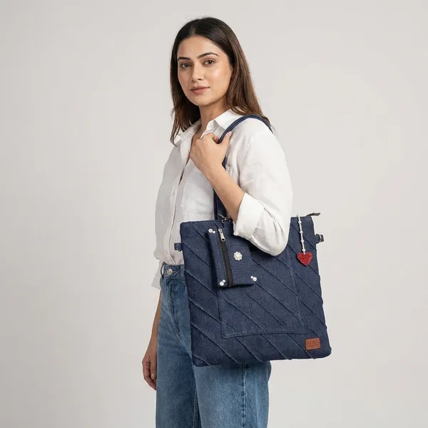 Navy_Blue_Denim_Tote_Bag_With_Quilted_Design_And_Heart_Charm