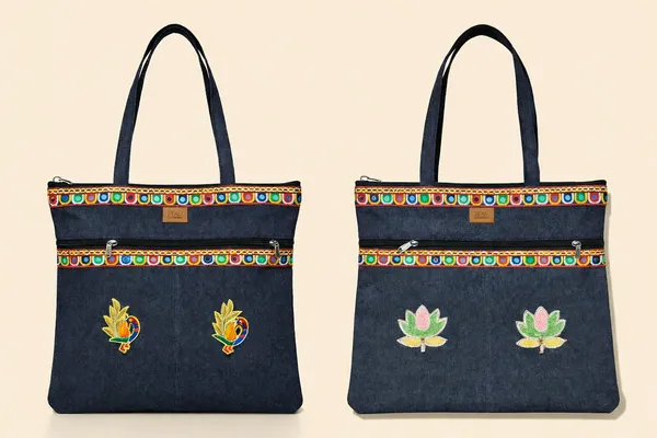 Navy_Blue_Denim_Tote_Bag_With_Mirror_Work_And_Embroidered_Combo_Set_Pack_Of_2