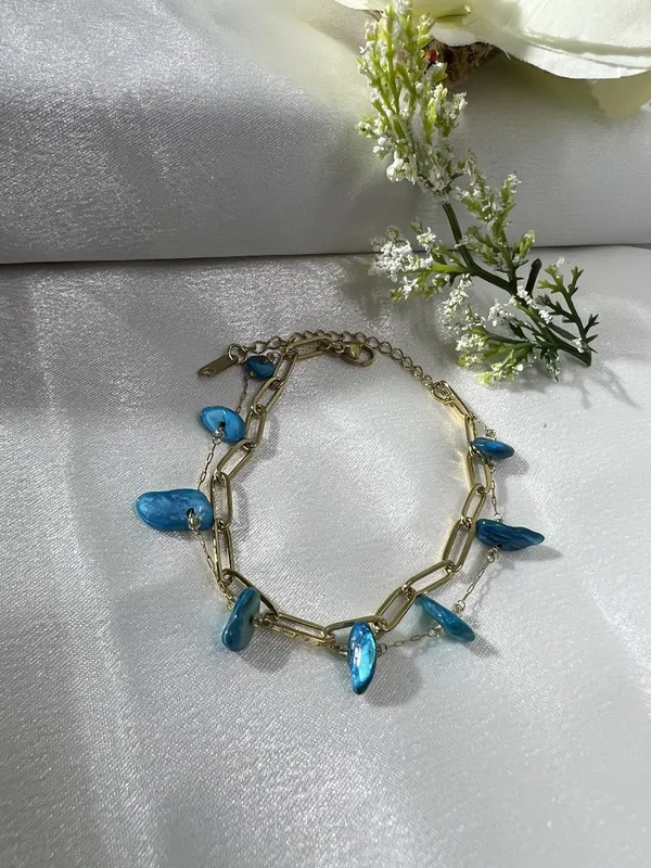 Golden_Double_Chain_Anti_Tarnish_Charm_Bracelet_For_Women_And_Girls
