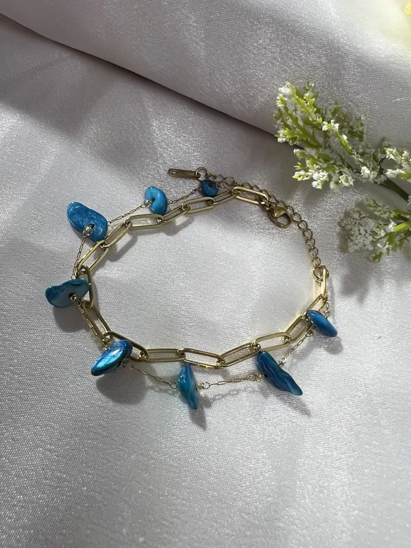 Golden_Double_Chain_Anti_Tarnish_Charm_Bracelet_For_Women_And_Girls
