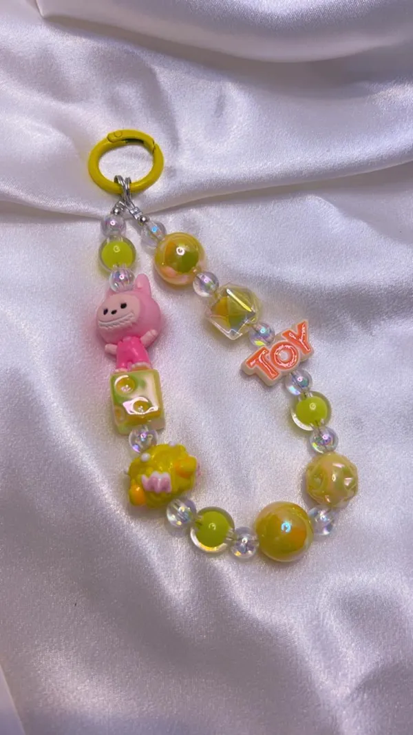 Blue_Toy_Beaded_Charm_Keychain_For_Women_And_Girls