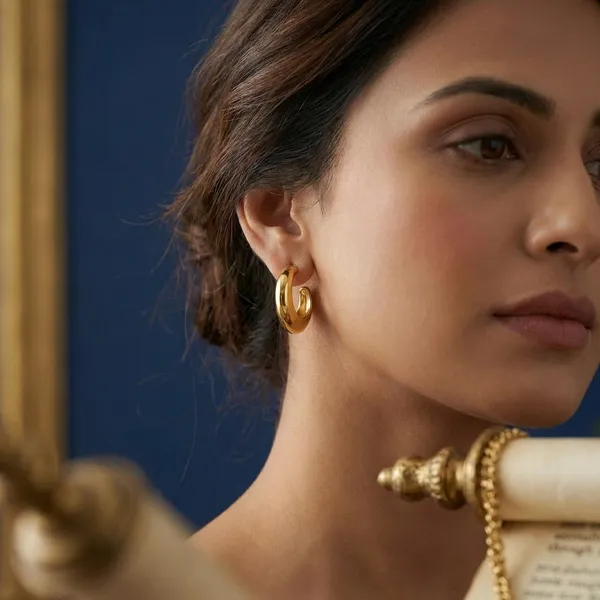 Golden_Hoop_Earring_For_Women_And_Girls
