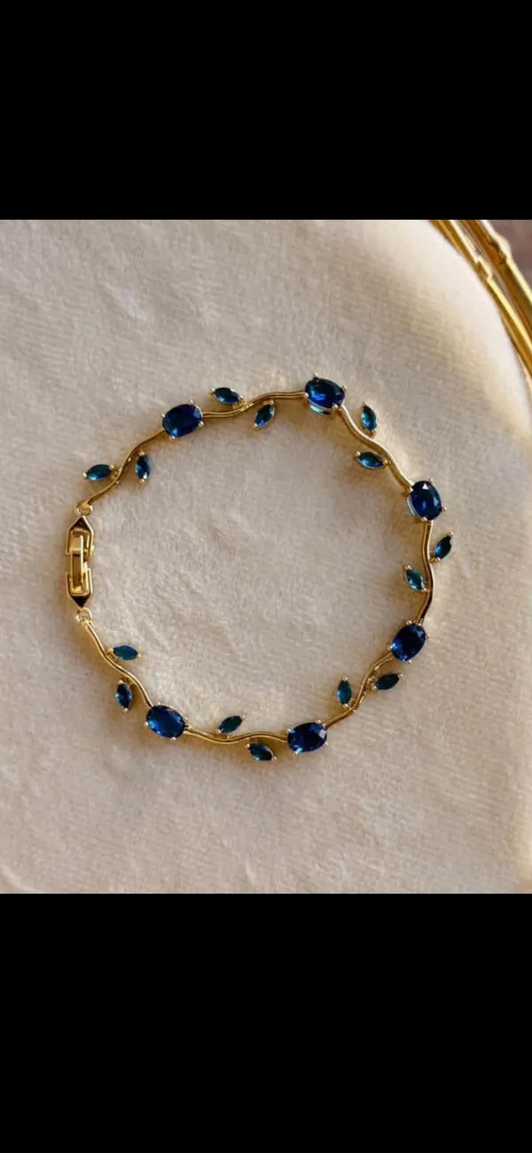 Golden_And_Blue_Tulip_Blue_Bracelets_For_Women_And_Girls