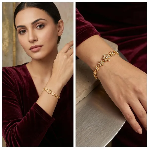 Golden_Floral_Bloom_Bracelet_For_Women_And_Girls
