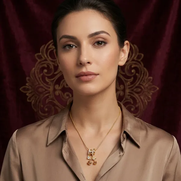 Golden_Cherry_Charm_Necklace_For_Women_And_Girls