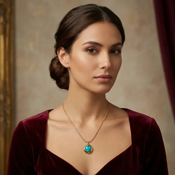 Golden_Luxe_Heart_Stone_Necklace_For_Women_And_Girls
