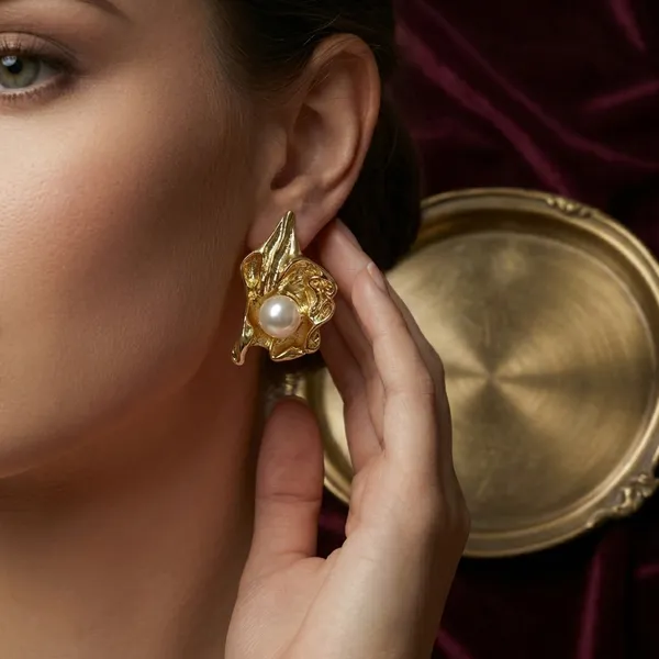 Golden_Pearl_Wave_Stud_Earring_For_Women_And_Girls_|_Pack_Of_2
