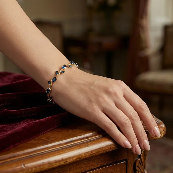 Golden_And_Blue_Tulip_Blue_Bracelets_For_Women_And_Girls
