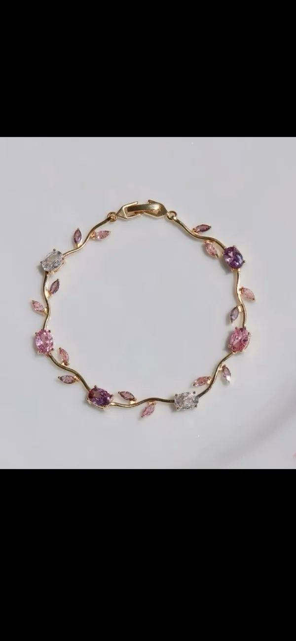 Golden_And_Pink_Tulip_Multi_Bracelets_For_Women_And_Girls