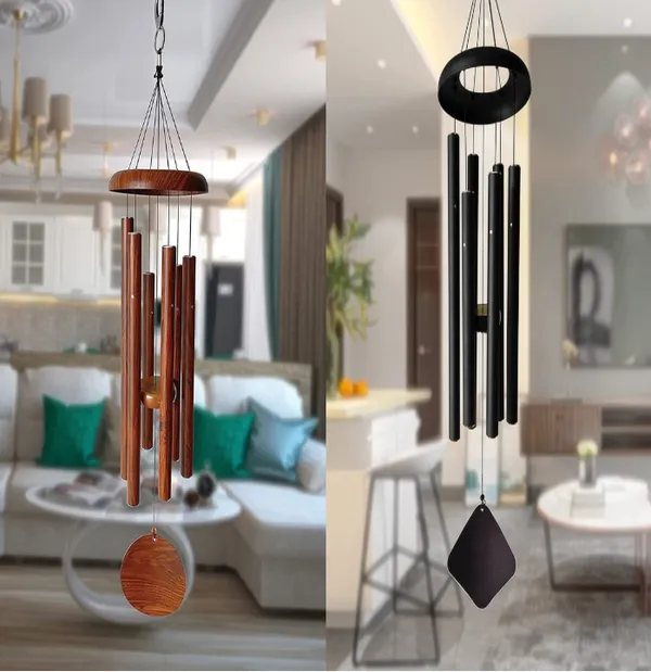 Black_Alluminium_Wind_Chime_For_Decoration_And_Good_Sound_&_Wooden_Alluminium_Wind_Chime_For_Decoration_And_Good_Sound_(Combo_Of_2)