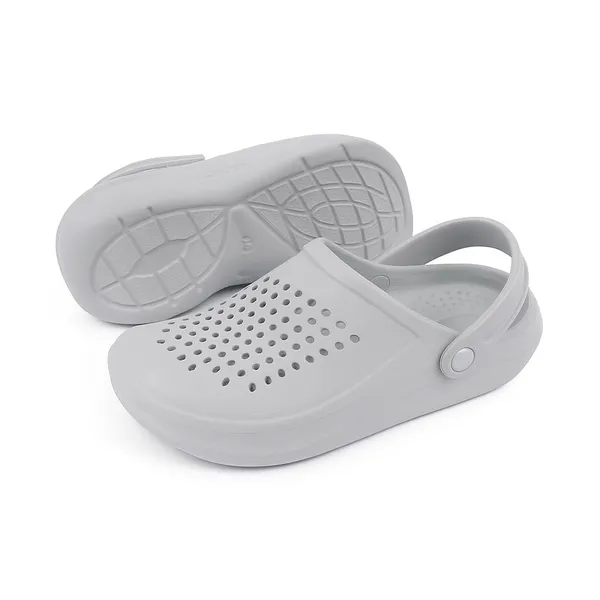 Grey_Casual_Clogs_Waterproof_Adjustable_Back_Strap_For_Men