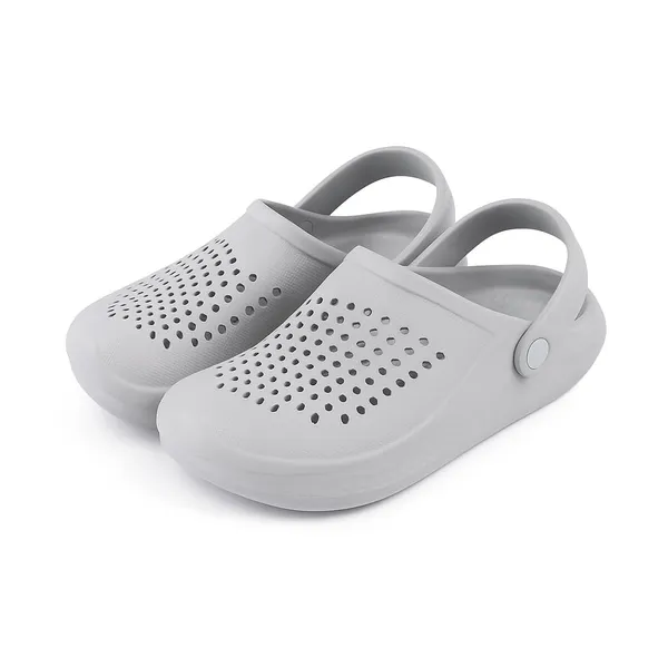 Grey_Casual_Clogs_Waterproof_Adjustable_Back_Strap_For_Men