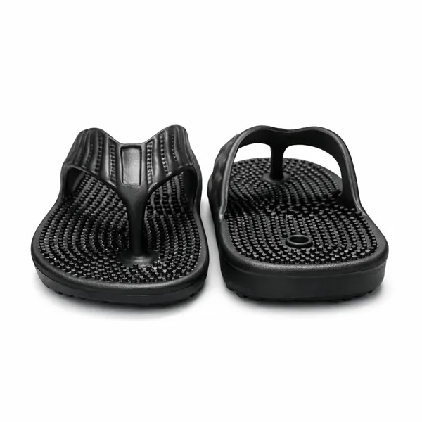 Black_Acupressure_Eva_Flip_Flops_Lightweight_Arch_Support_Slippers_With_Textured_Footbed_Water_Resistant_For_Men
