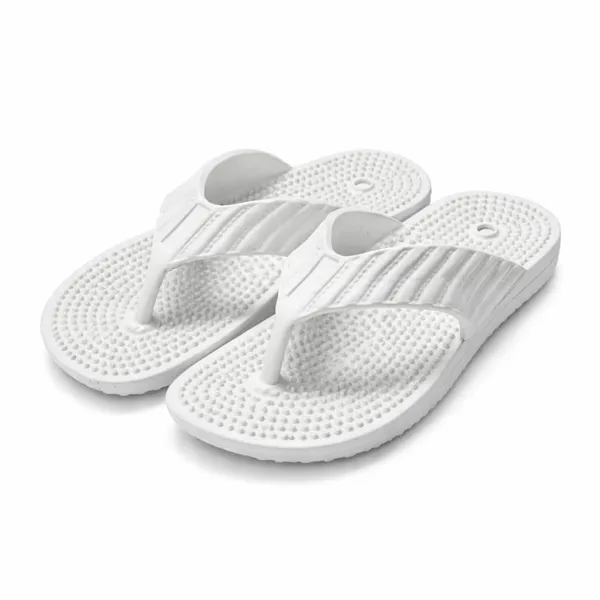 White_Acupressure_Eva_Flip_Flops_Lightweight_Arch_Support_Slippers_With_Textured_Footbed_Water_Resistant_For_Men