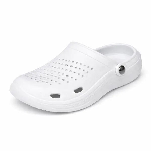 White_Casual_Clogs_Waterproof_Adjustable_Back_Strap_For_Men