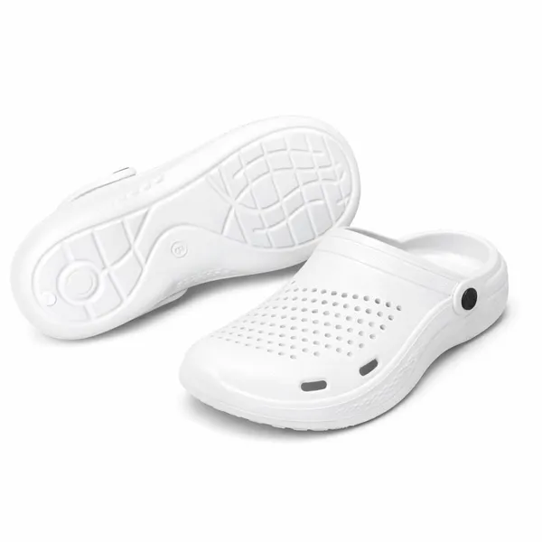 White_Casual_Clogs_Waterproof_Adjustable_Back_Strap_For_Men