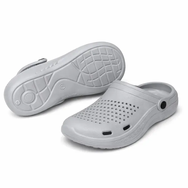 Grey_Casual_Clogs_Waterproof_Adjustable_Back_Strap_For_Men