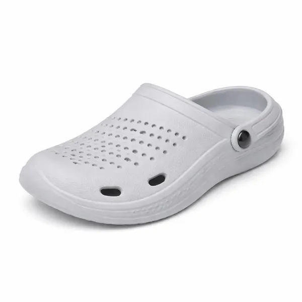 Grey_Casual_Clogs_Waterproof_Adjustable_Back_Strap_For_Men