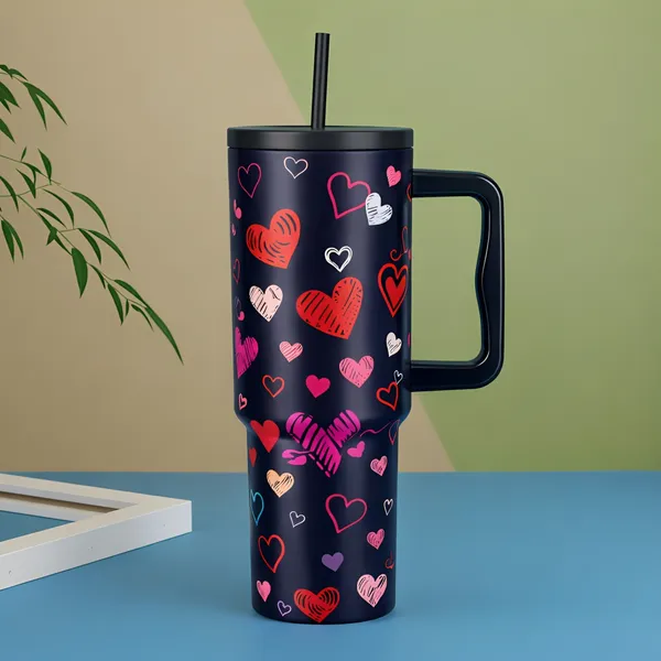 Cocinaire_1200ML_Vacuum_Insulated_Travel_Tumbler_With_Handle_And_Straw_Lid_Double_Wall_Thermal_Drinkware_Leakproof_Large_Capacity_Hot_And_Cold_Beverage_Tumbler_For_Coffee_Water_Office_Gym_Travel_(Heart_Print-Black)_(Pack_of_1)
