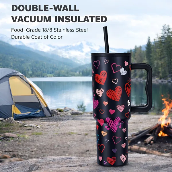 Cocinaire_1200ML_Vacuum_Insulated_Travel_Tumbler_With_Handle_And_Straw_Lid_Double_Wall_Thermal_Drinkware_Leakproof_Large_Capacity_Hot_And_Cold_Beverage_Tumbler_For_Coffee_Water_Office_Gym_Travel_(Heart_Print-Black)_(Pack_of_1)