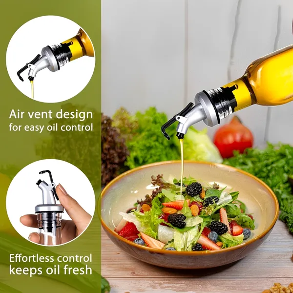 Cocinaire_500ml_Premium_1-Glass_Oil_Dispenser_Bottle_with_Stainless_Steel_Flip-Top_Spout,_Leak-Proof_Silicone_Stopper,_Drip-Free_Kitchen_Oil_Pourer,_Food_Grade_Shatter_Resistant_Olive_Oil_&_Vinegar_Container_(Pack_of_1)