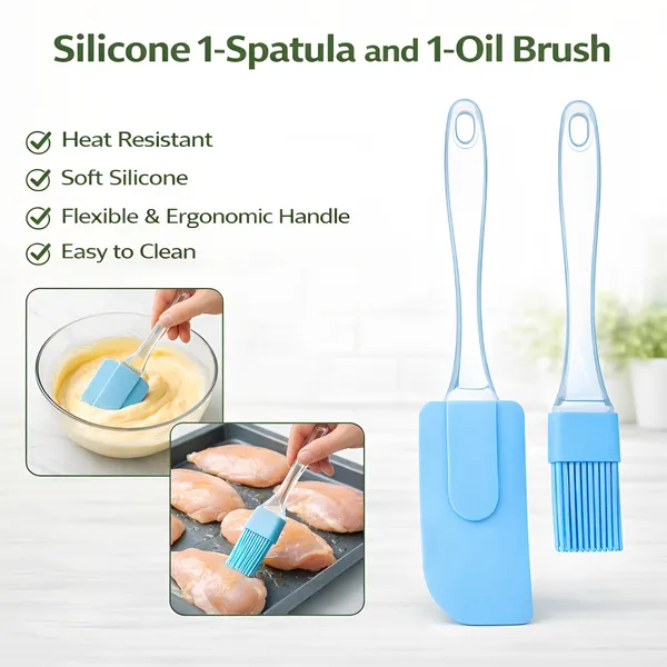 Cocinaire_2-500ml_Glass_Oil_Dispenser_Bottle_Set_with_Stainless_Steel_Drip-Free_Pour_Spout,_2-100ml_Flip-Top_Spice_Jars_for_Dry_Spices_&_Herbs,_Silicone_1-Spatula_and_1-Oil_Brush_�_Kitchen_Cooking_&_BBQ_Storage_(Pack_of_6)