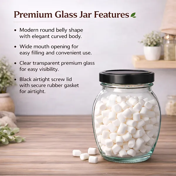 Cocinaire_400ml_Pot_Shape_Glass_Jar_with_Airtight_Black_Metal_Screw_Lid_�_Premium_Food_Grade_Kitchen_Storage_Container_for_Spices,_Dry_Fruits,_Pulses,_Grains,_Sugar,_Pantry_Organizer_BPA_Free_(Pack_of_6)