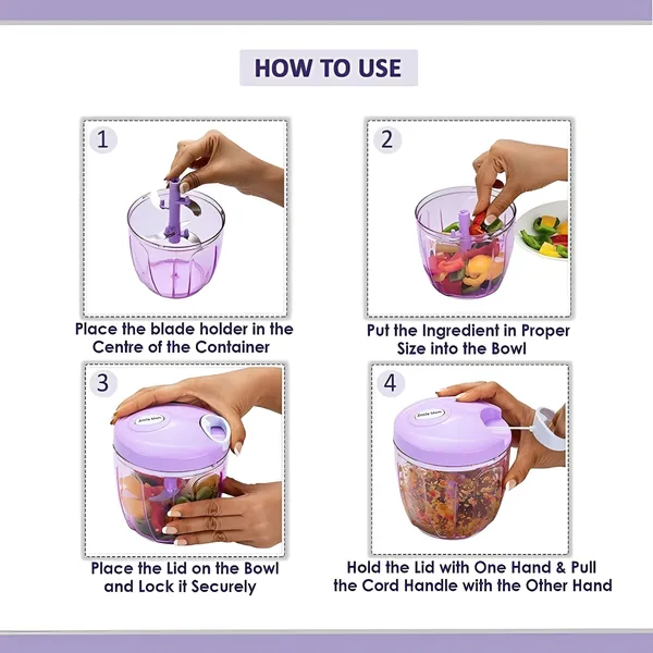 Cocinaire_900ml_Manual_Pull_Cord_Food_Chopper_5_Blade_Vegetable_Cutter_&_Mini_Mixer_for_Kitchen_�_Hand_Press_Onion_Garlic_Chopper_with_Safe_Lock_Lid_&_Non_Slip_Base_(Pack_of_1)