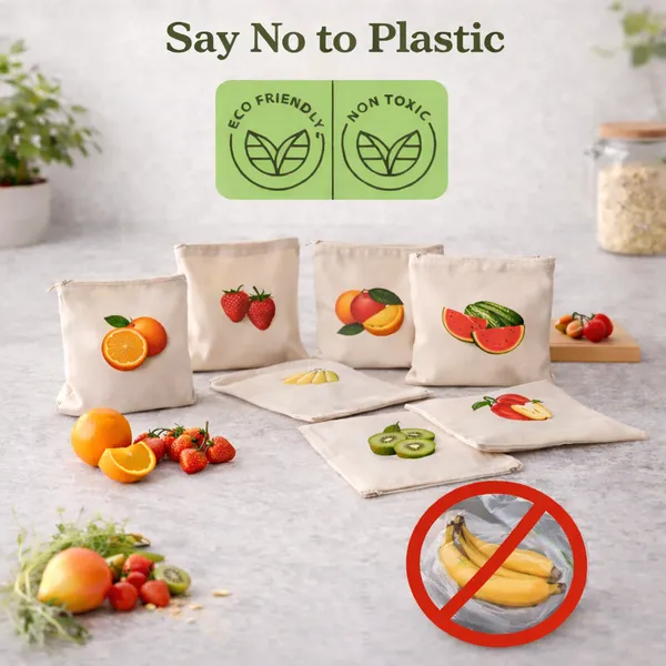Cocinaire_Reusable_Cotton_Fruit_Storage_Bags_with_Zip_Closure,_Breathable_Eco_Friendly_Produce_Bags_for_Fridge_Organizer,_Washable_Grocery_Storage_Pouches_for_Fruits_&_Veggies_(Beige)_(Pack_of_6)
