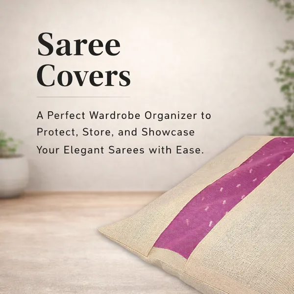 Cocinaire_Reusable_Saree_Cover_Bags_Set_with_Zipper,_Cotton_Fabric_Storage_Organizer_with_Transparent_Window,_Breathable_Dustproof_Wardrobe_&_Travel_Saree_Storage_Bags_for_Women_(Beige)_(Pack_of_6)