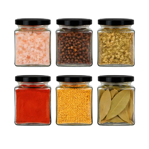 Cocinaire_350ml_Square_Glass_Jar_with_Airtight_Black_Metal_Lid_�_Premium_Food_Grade_Kitchen_Storage_Container_for_Spices,_Dry_Fruits,_Pulses,_Grains,_Pantry_Organizer,_BPA_Free_(Pack_of_6)