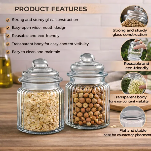 Cocinaire_350ml_Ribbed_Glass_Storage_Jar_with_Airtight_Glass_Lid_and_Silicone_Seal,_Food_Grade_BPA_Free_Transparent_Kitchen_Container_for_Dry_Fruits,_Spices,_Snacks_&_Pantry_Organization_(Pack_of_3)