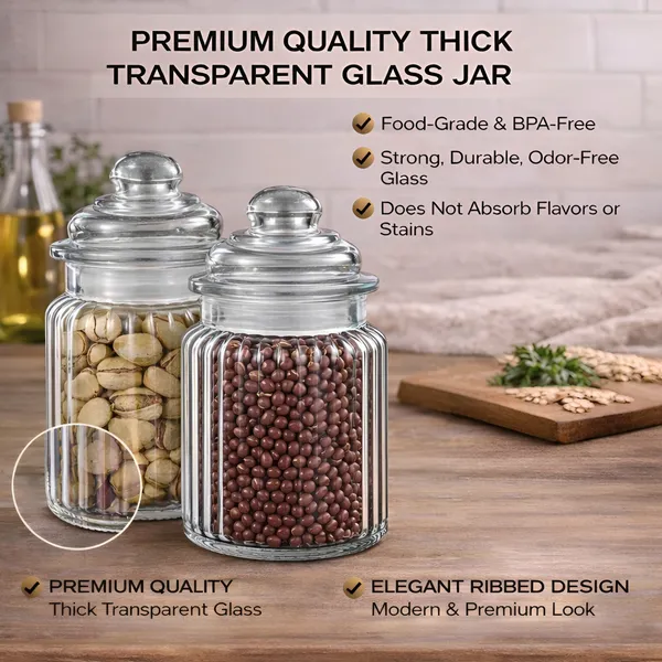 Cocinaire_350ml_Ribbed_Glass_Storage_Jar_with_Airtight_Glass_Lid_and_Silicone_Seal,_Food_Grade_BPA_Free_Transparent_Kitchen_Container_for_Dry_Fruits,_Spices,_Snacks_&_Pantry_Organization_(Pack_of_3)