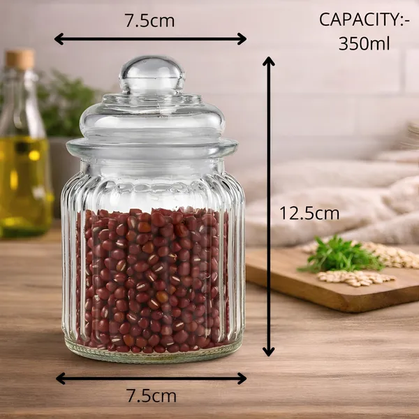 Cocinaire_350ml_Ribbed_Glass_Storage_Jar_with_Airtight_Glass_Lid_and_Silicone_Seal,_Food_Grade_BPA_Free_Transparent_Kitchen_Container_for_Dry_Fruits,_Spices,_Snacks_&_Pantry_Organization_(Pack_of_3)