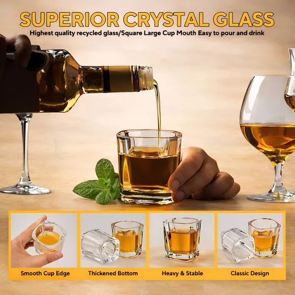 Cocinaire_75ml_Square_Shot_Glass_�_Premium_Crystal_Clear_Whiskey_Tequila_Vodka_Glasses_with_Thick_Base,_Heavy_Bottom,_Freezer_Safe_Small_Liquor_Tasting_Cups_for_Bar_&_Party_(Pack_of_12)