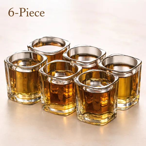 Cocinaire_75ml_Square_Shot_Glass_�_Premium_Crystal_Clear_Whiskey_Tequila_Vodka_Glasses_with_Thick_Base,_Heavy_Bottom,_Freezer_Safe_Small_Liquor_Tasting_Cups_for_Bar_&_Party_(Pack_of_6)