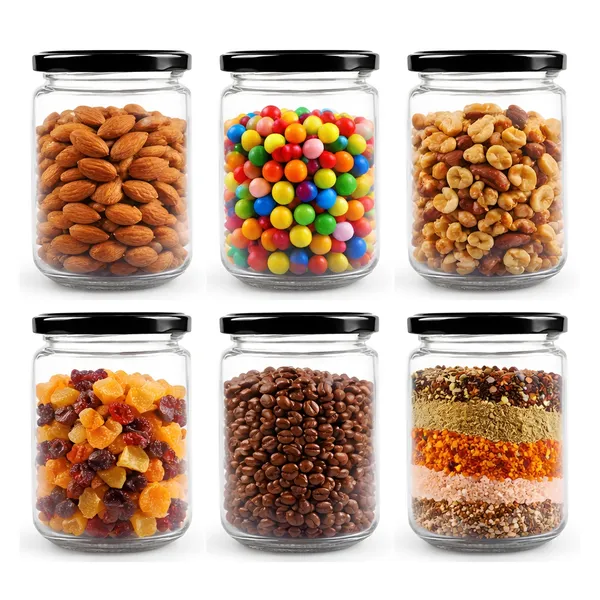 Cocinaire_500ml_Round_Glass_Jar_Airtight_Storage_Container_with_Black_Metal_Screw_Lid_�_Food_Grade_Clear_Kitchen_Pantry_Jar_for_Spices,_Dry_Fruits,_Pulses,_Sugar_&_Coffee_(Pack_of_6)