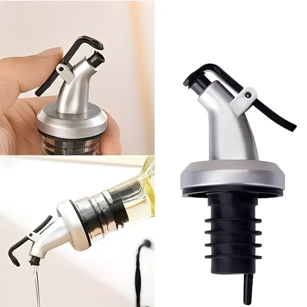 Cocinaire_500ml_Premium_2-Glass_Oil_Dispenser_Bottle_with_Stainless_Steel_Flip-Top_Spout,_Leak-Proof_Silicone_Stopper,_Drip-Free_Kitchen_Oil_Pourer,_Food_Grade_Shatter_Resistant_Olive_Oil_&_Vinegar_Container_(Pack_of_2)