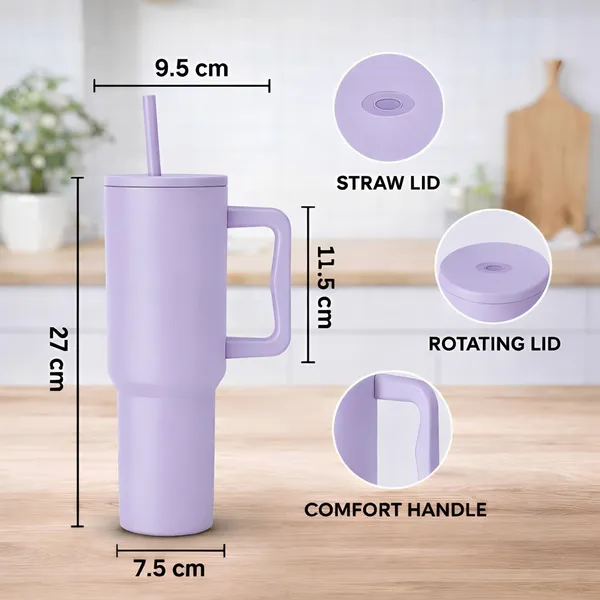 Cocinaire_1200ML_Vacuum_Insulated_Travel_Tumbler_With_Handle_And_Straw_Lid_Double_Wall_Thermal_Drinkware_Leakproof_Large_Capacity_Hot_And_Cold_Beverage_Tumbler_For_Coffee_Water_Office_Gym_Travel_(Purple)_(Pack_of_1)
