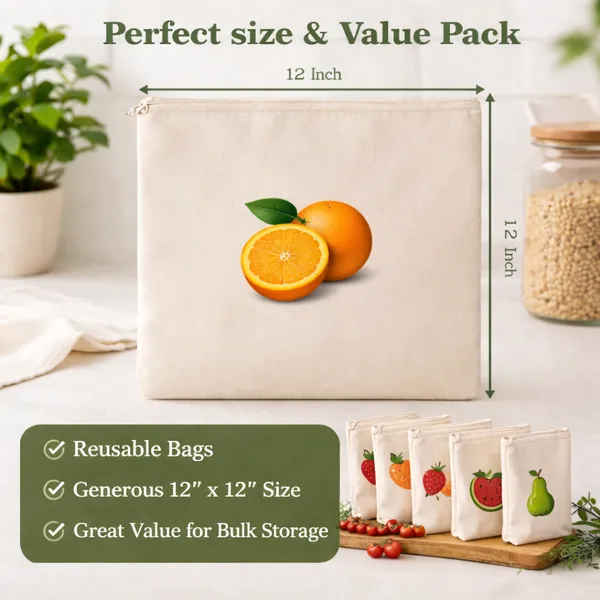 Cocinaire_Reusable_Cotton_Fruit_Storage_Bags_with_Zip_Closure,_Breathable_Eco_Friendly_Produce_Bags_for_Fridge_Organizer,_Washable_Grocery_Storage_Pouches_for_Fruits_&_Veggies_(Beige)_(Pack_of_6)