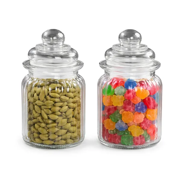 Cocinaire_350ml_Ribbed_Glass_Storage_Jar_with_Airtight_Glass_Lid_and_Silicone_Seal,_Food_Grade_BPA_Free_Transparent_Kitchen_Container_for_Dry_Fruits,_Spices,_Snacks_&_Pantry_Organization_(Pack_of_2)