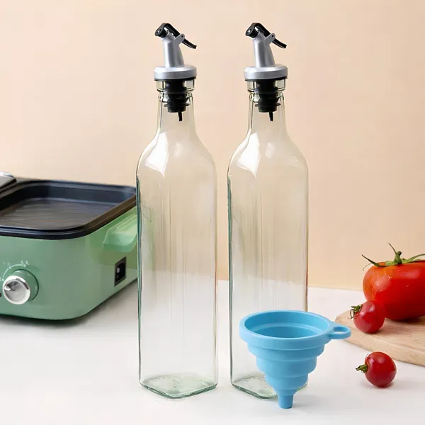 Cocinaire_500ml_Premium_2-Glass_Oil_Dispenser_Bottle_with_Stainless_Steel_Flip-Top_Spout,_Leak-Proof_Drip-Free_Pourer,_Food_Grade_Shatter_Resistant_Olive_Oil_&_Vinegar_Container_with_1-Silicone_Stopper_&_Funnel_(Pack_of_3)