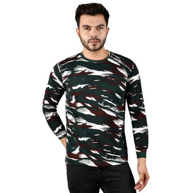 Camouflage_Crpf_Round_Neck_T_Shirt_Full_Sleeve_Army_Military_Defence_For_Men